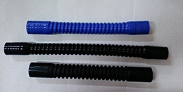 Патрубок силиконовый гофрированный d18mm. L400mm (для жидкостей) синий