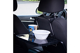 Столик автомобильный на руль или подголовник 360 х 235 мм, черный Dollex