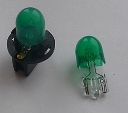 Светофильтр лампочек панели приборов зеленый 3 (под лампу  0,7W)
