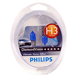 Лампа галоген 12V Н3 55W Philips Diamondvision (2шт) 