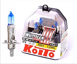 Лампа галоген 12V Н1 55W (100W) Koito Whitebeam (2 шт) 