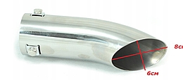 Насадка на глушитель Torino HJ-6013-0 нерж.сталь 139x73x73мм, D=60