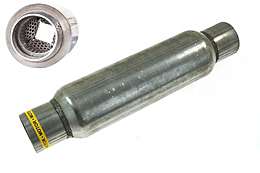 Пламегаситель (стронгер) Ф45 400х76 с диффузором, корпус алюмин. с шумопогл. жаростойкой набивкой