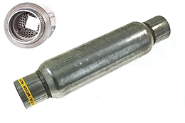 Пламегаситель (стронгер) Ф65 300х90 с диффузором, корпус алюмин. с шумопогл. жаростойкой набивкой