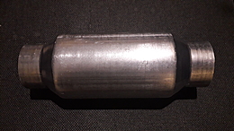 Пламегаситель (стронгер) Ф55 200х89 с диффузором, корпус алюмин. с шумопогл. жаростойкой набивкой