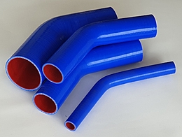 Патрубок силиконовый угловой 135° ID18х150х150mm (универс.) синий