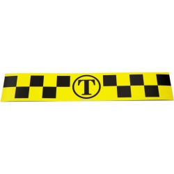 Наклейка-магнит "Такси" 25х11см желтый (1шт)