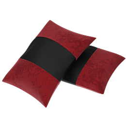 Подушка автомобильная для шеи, поясничный подпор, красная алькантара/чёрная экокожа