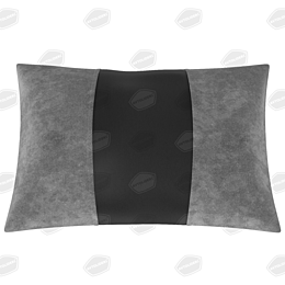 Подушка автомобильная для шеи, поясничный подпор, темно-серая алькантара/чёрная экокожа