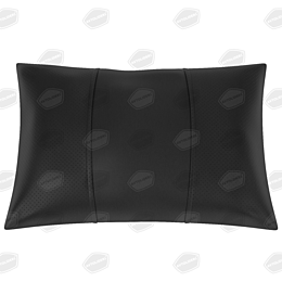Подушка автомобильная для шеи, поясничный подпор, черная экокожа/чёрная экокожа