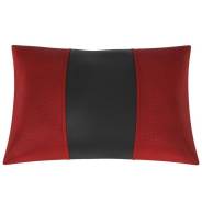 Подушка автомобильная для шеи, поясничный подпор, красная /чёрная экокожа