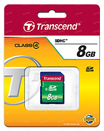 Флеш накопитель SDCH Card 8Гб TRANSCEND CLASS 4